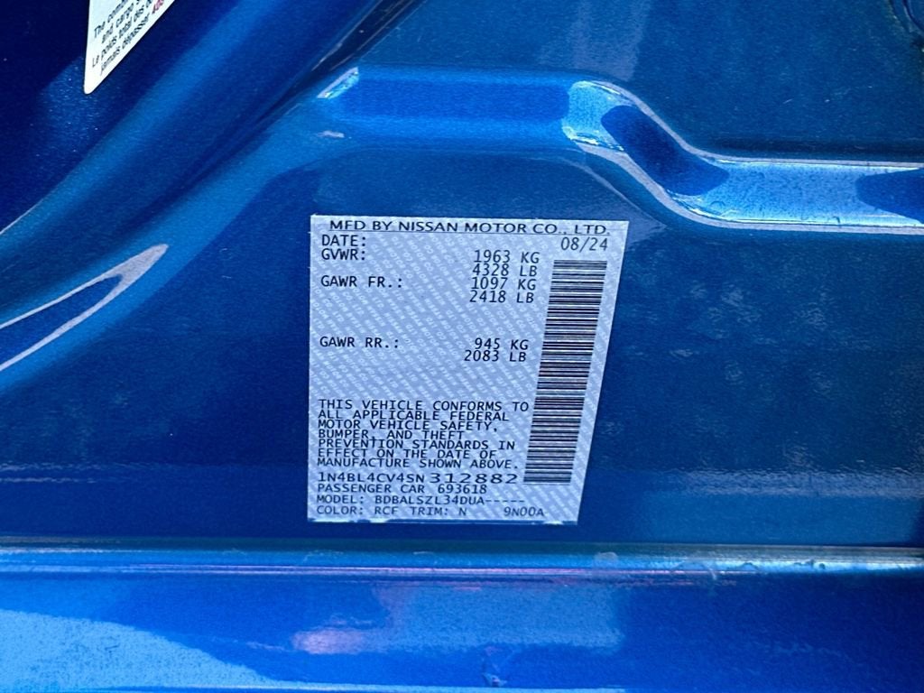 2025 Nissan Altima SR FWD