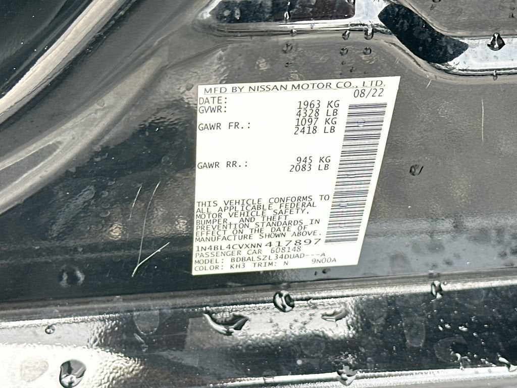 2022 Nissan Altima SR FWD