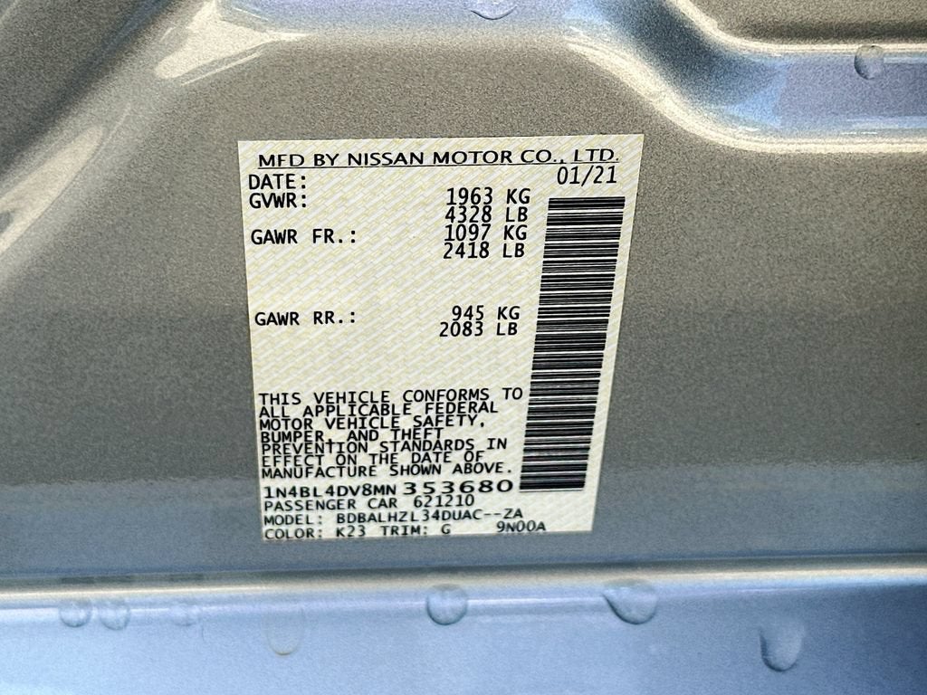 2021 Nissan Altima SV FWD