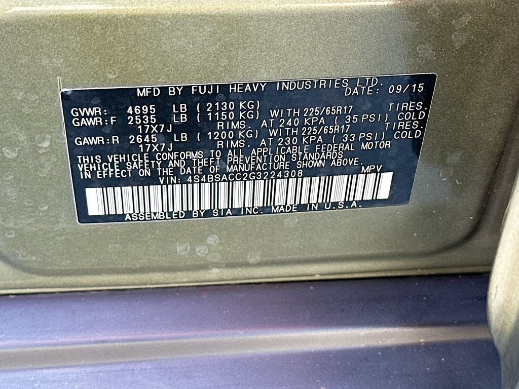 2016 Subaru Outback 2.5i Premium
